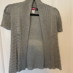 Gray cardigan sweater